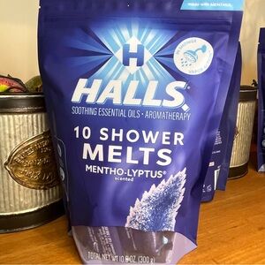 Halls Shower Melts/Shower Steamers, Non-Medicated Aromatherapy Tablets 10-Pack
